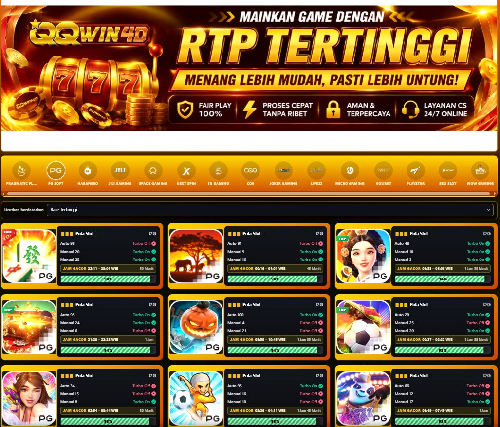 INFO LENGKAP RTP :https://rdrnwl.net/rtpqqwin4d
LOGIN & PLAY : https://rdrnwl.ne