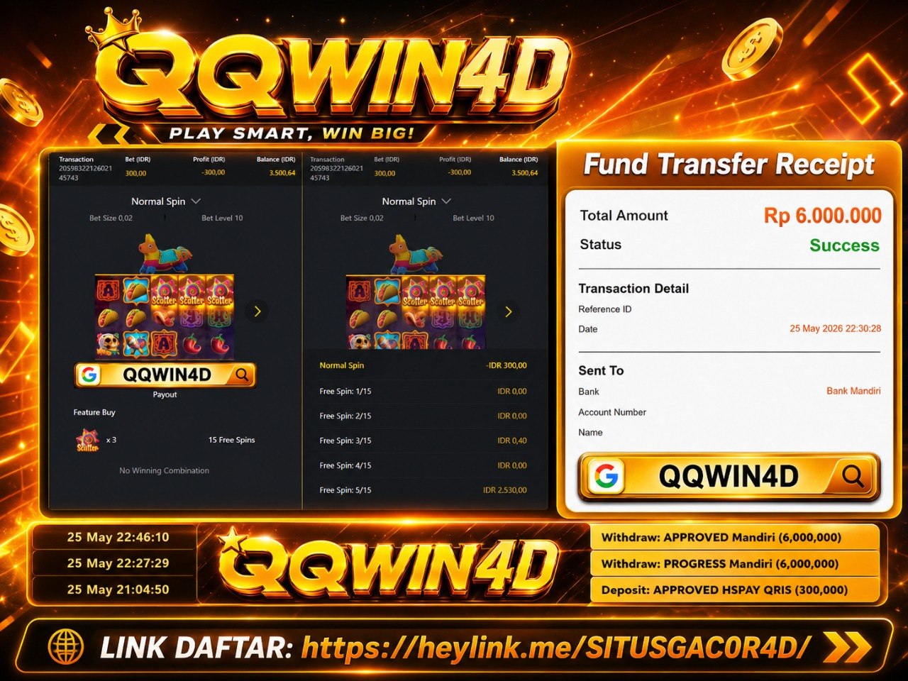 SELAMAT KEPADA MEMBER QQWIN𝟰D
DEPOSIT : RP 𝟯𝟬𝟬.𝟬𝟬𝟬
WITHDRAW : RP 𝟲.𝟬𝟬𝟬.𝟬𝟬𝟬
LINK 