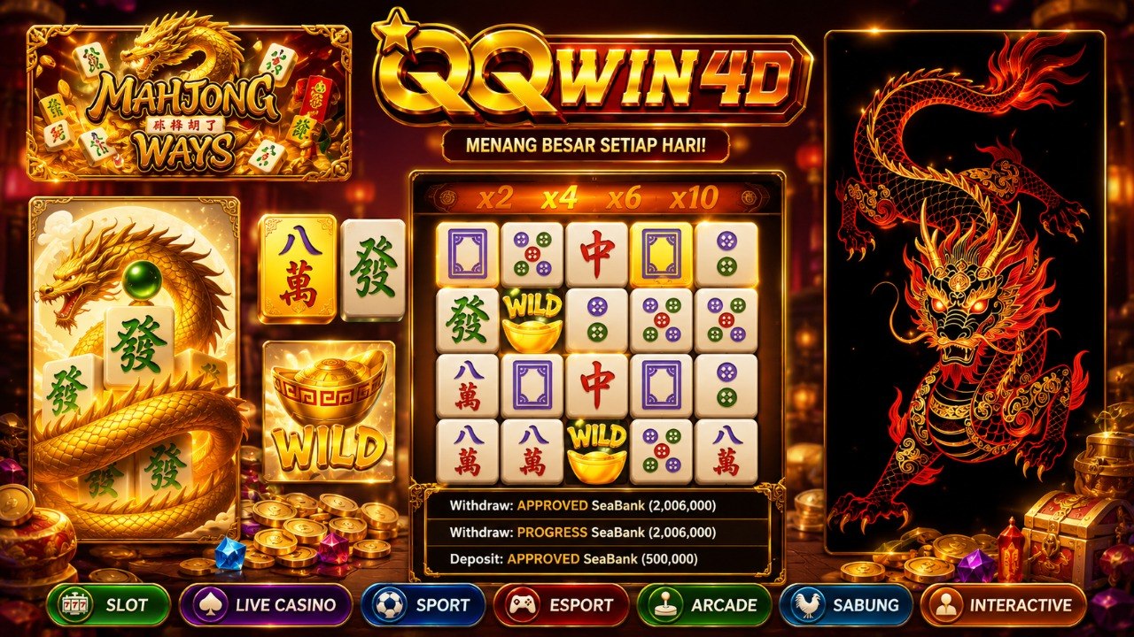 🔥 SELAMAT KEPADA MEMBER QQWIN4D 🔥
DEPOSIT : RP 500.000
WITHDRAW : RP 2.006.000
L