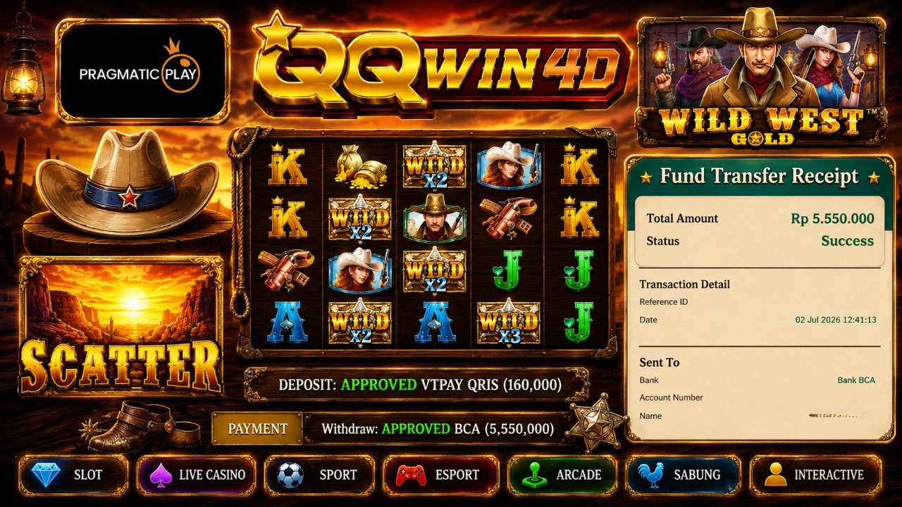 🔥 SELAMAT KEPADA MEMBER QQWIN4D 🔥
DEPOSIT : RP 160.000
WITHDRAW : RP 5.550.000
L