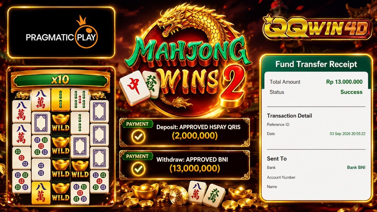 🔥 SELAMAT KEPADA MEMBER QQWIN4D 🔥
DEPOSIT : RP 2.000.000
WITHDRAW : RP 13.000.00