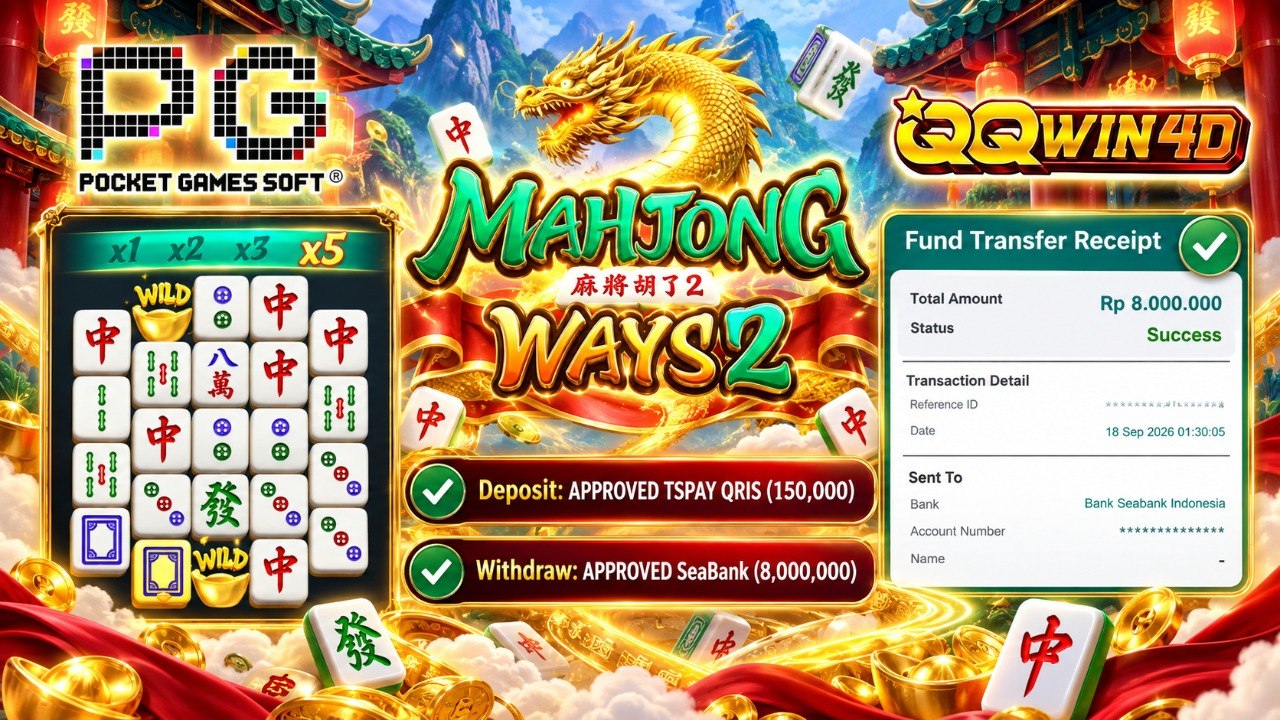 🔥 SELAMAT KEPADA MEMBER QQWIN4D 🔥
DEPOSIT : RP 150.000
WITHDRAW : RP 8.000.000
L